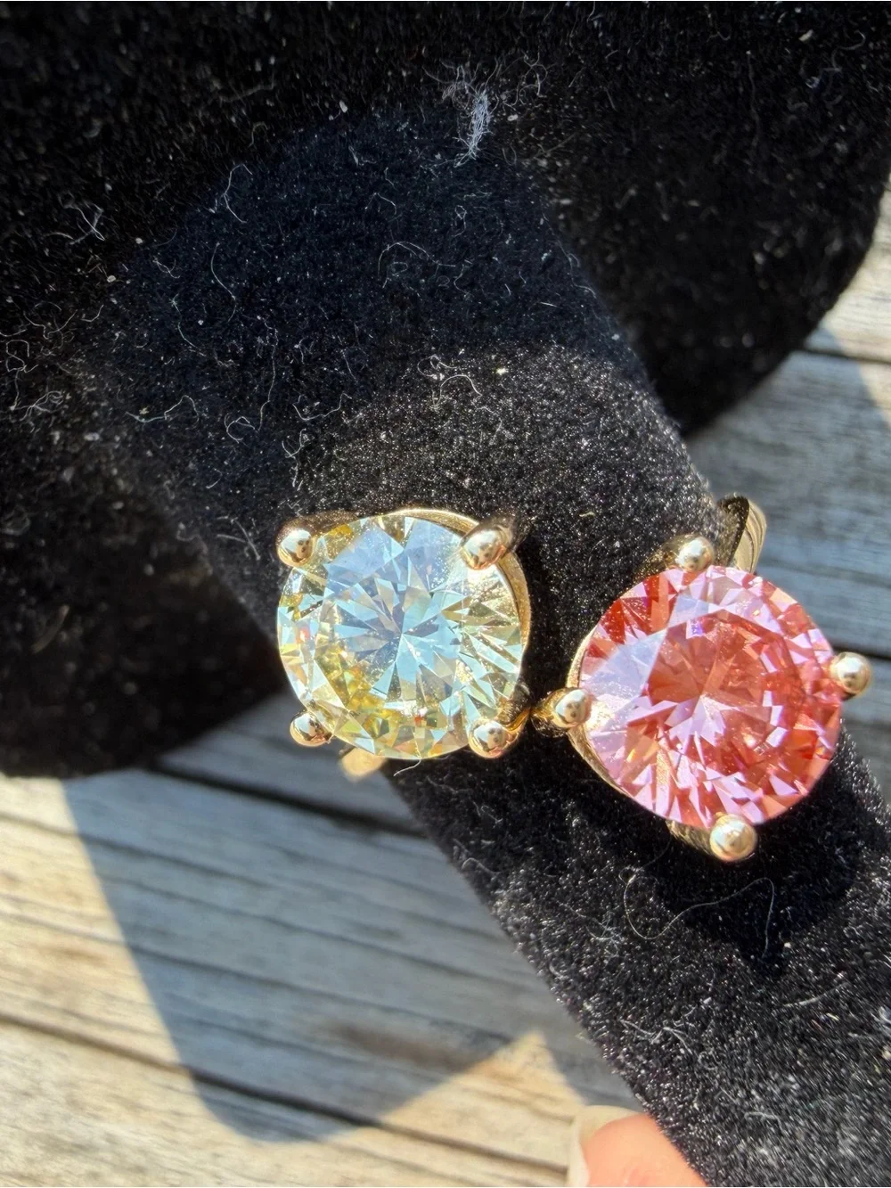14K 2.86 CTW Lab Grown Diamond Ring with IGI Reports and Fancy Vivid Pink